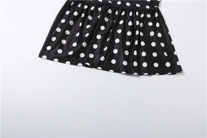 Black Backless Polka Dot Ruched Bodycon Midi Dress