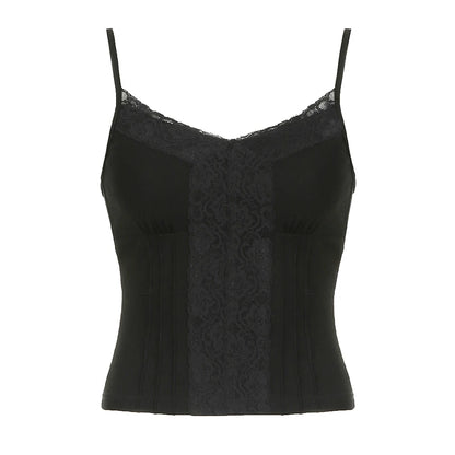 Fairycore V-Neck Lace Camisole with Spaghetti Straps
