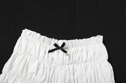 Ruched Two Piece Crochet Set - Camisole & Shorts