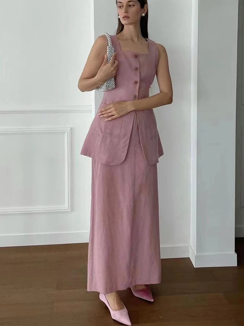 Slim Cotton Two Piece Set