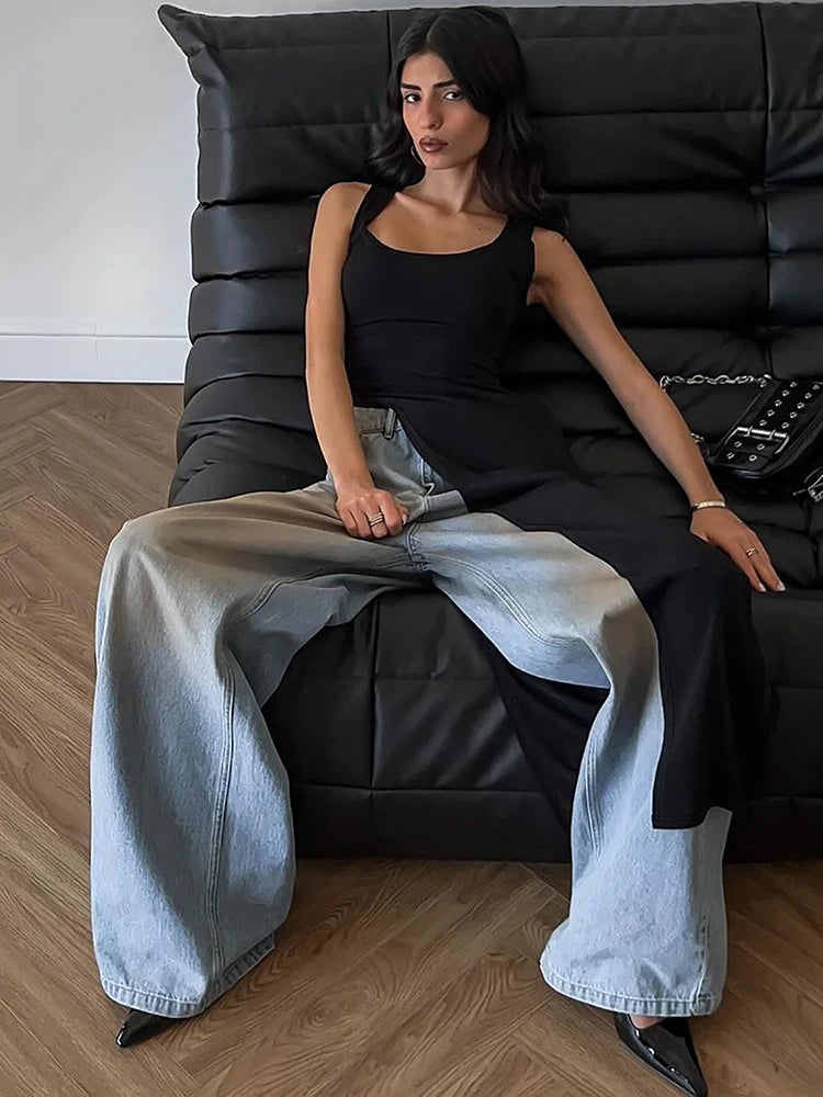 Side High Split Top