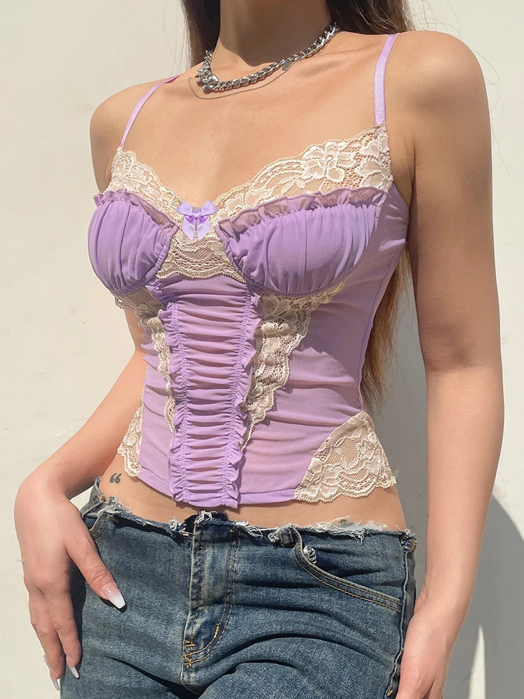 Lace Mesh Corset Top
