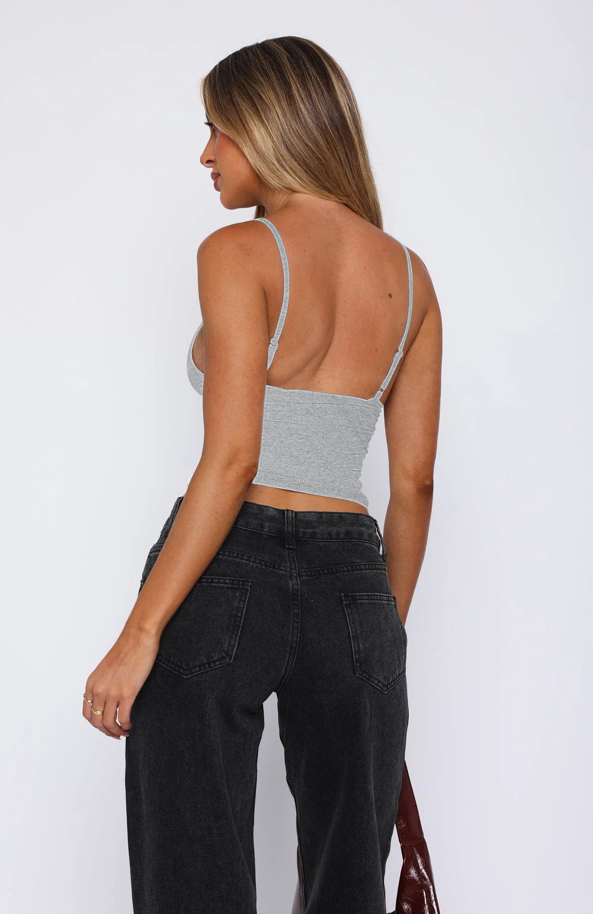 Sleeveless Ruched Bodycon Camisole Solid Top
