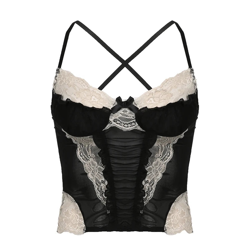 Lace Mesh Corset Top