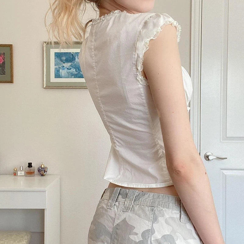 White Blouse Top