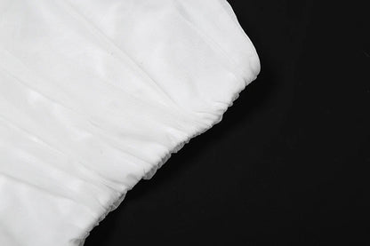 Solid Color Ruched Tassel Vest for Women