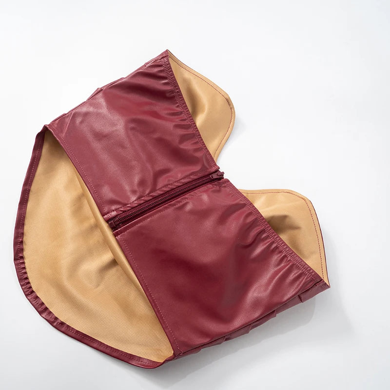 Red Bustier Slim Two Piece Set