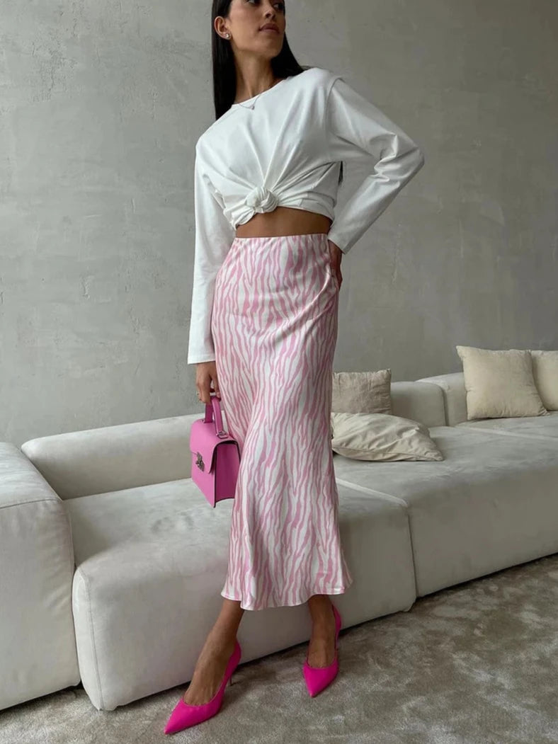 Slim Bodycon High Waist Midi Skirt