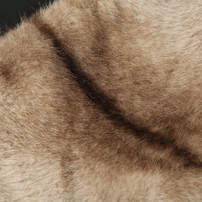 Furry Backless Strapless Mini Skirt Set