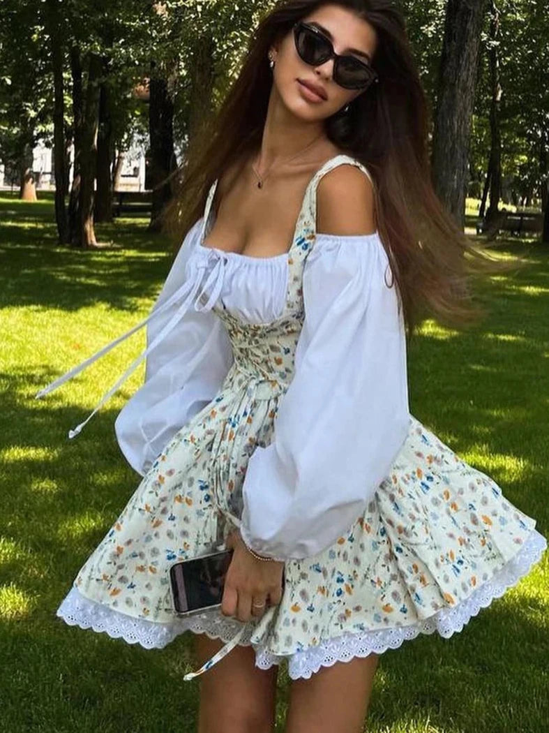 Slim Puff Sleeve Mini Dress