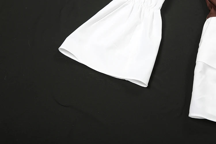 Long Puff Sleeve Mini Bodycon Dress