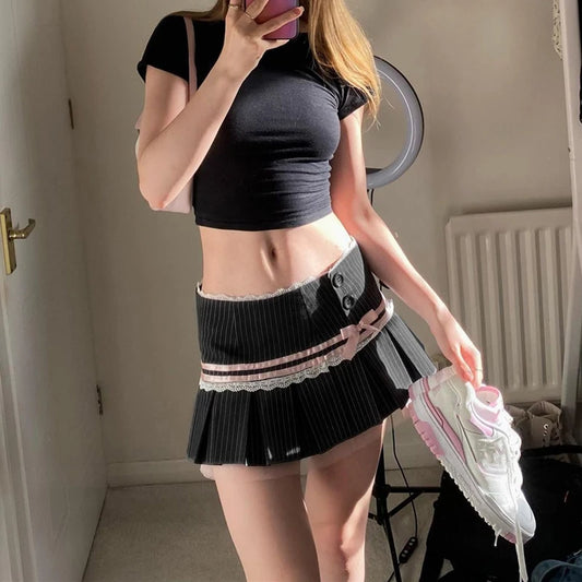 Black High-Waist Mini Skirt