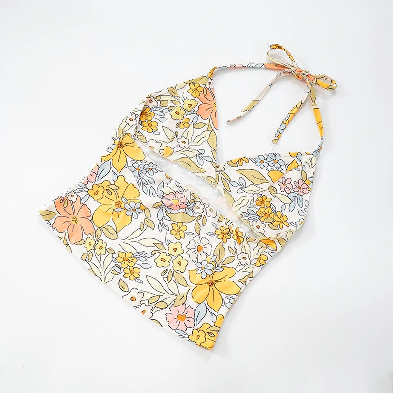 V-Neck Slim Halter Top