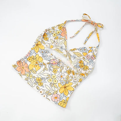 V-Neck Slim Halter Top