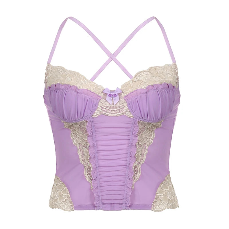 Lace Mesh Corset Top