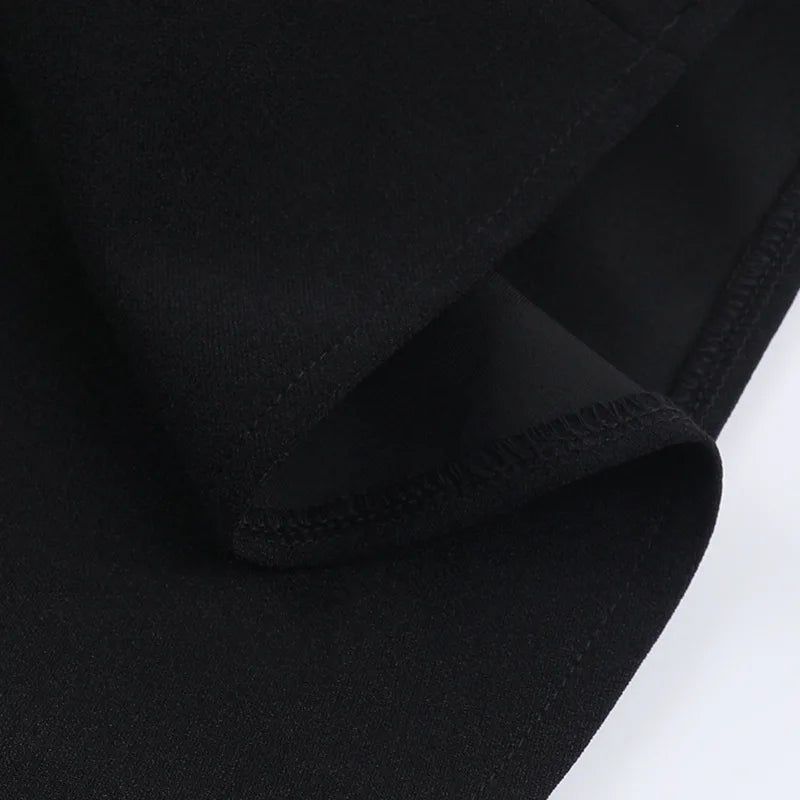 Chic Pearl Long Sleeve High Waist Mini Dress