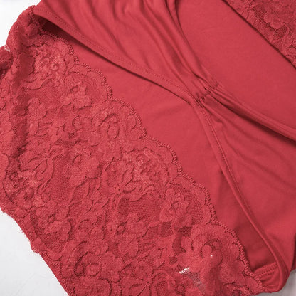 Hollow Out Lace T-Shirt Mini Skirt Set