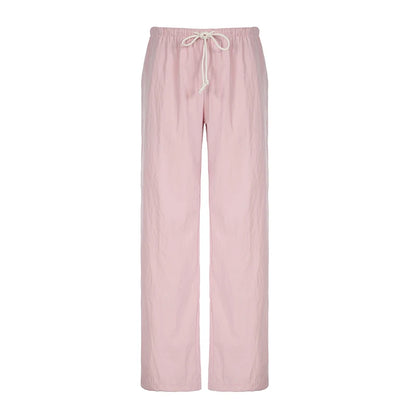 Loose Pink Retro Sweatpants Joggers Pink