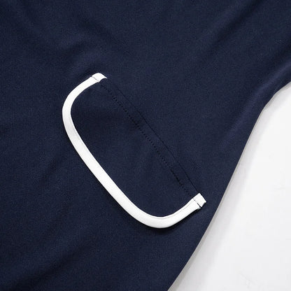 Navy Blue Pocket Mini Dress