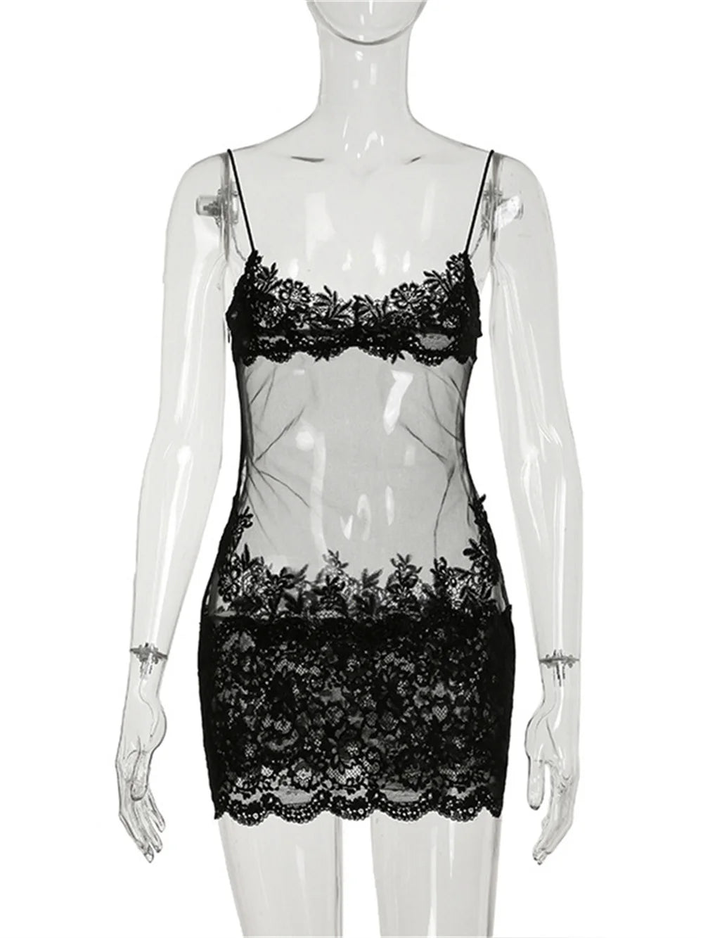 Lace Dress Low- Stretch Bodycon