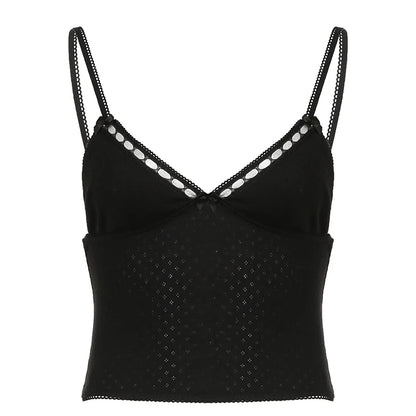 V-Neck Bow Knitted Crop Top