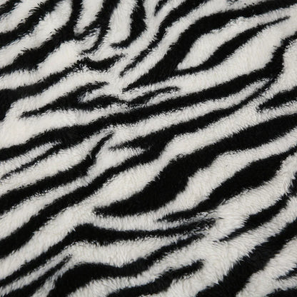 Zebra Stripes Faux Fur Bodycon Skirt