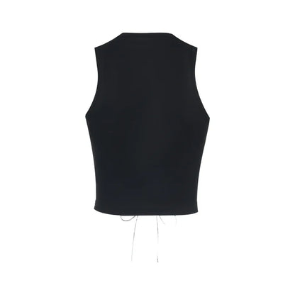 Black Hollow Out Crop Top