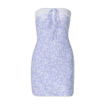 Floral Strapless Bodycon Mini Dress