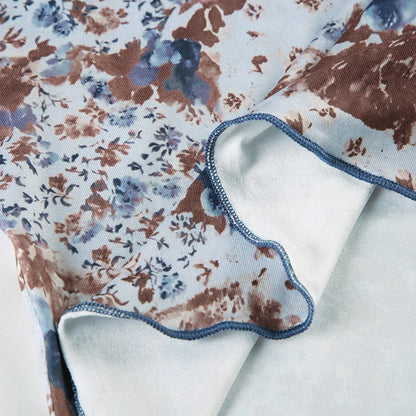 Floral Print Lace Backless Camisole