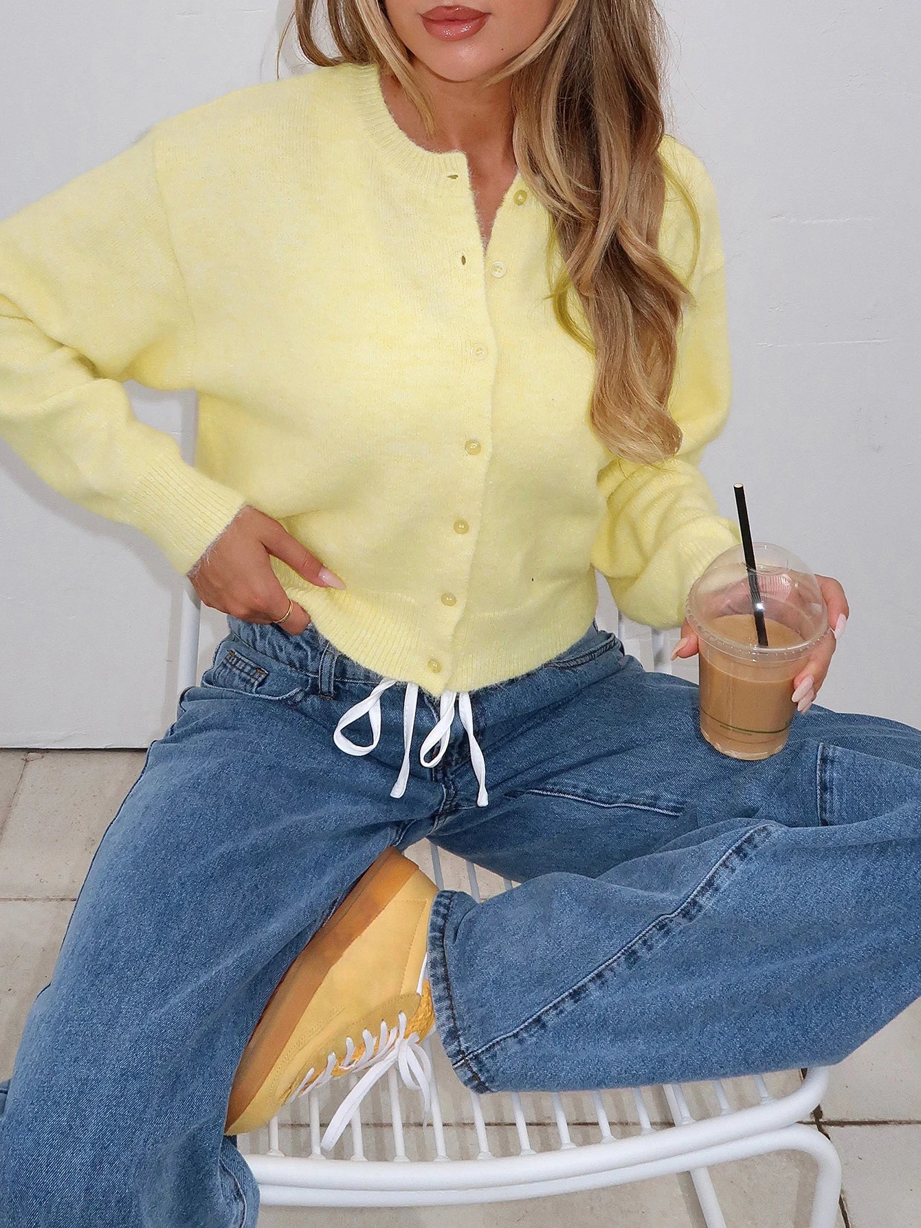 O-Neck Long Sleeve Cardigan