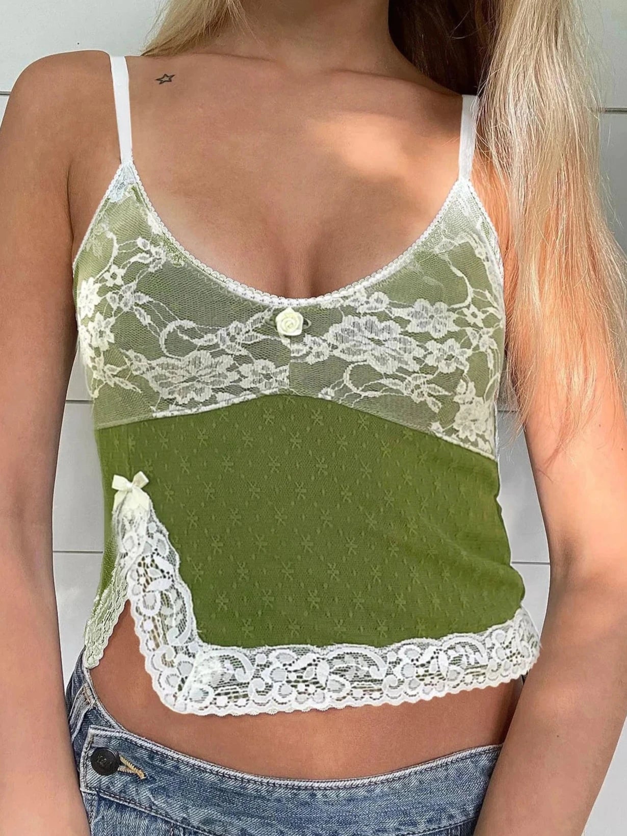 Lace Split Top