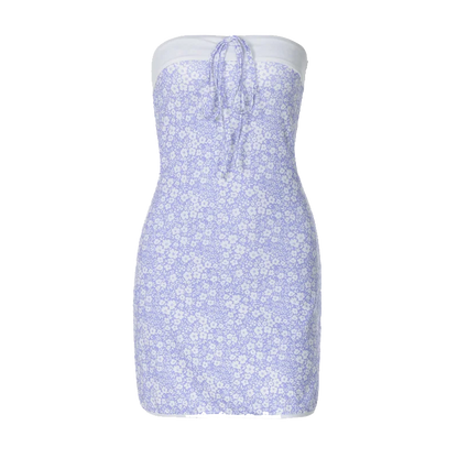 Floral Strapless Bodycon Mini Dress