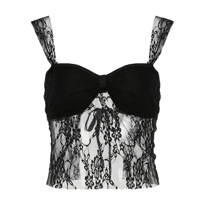 Lace Camisoles Backless Lace-up Bustiers