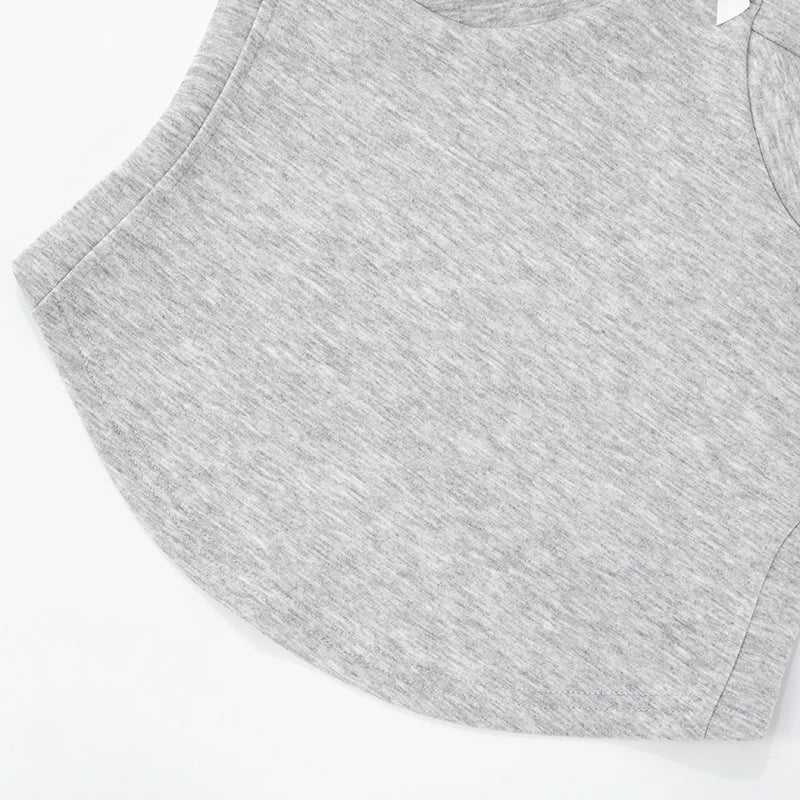 Gray Strapless Tank Top