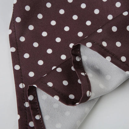 Backless Dot Print Halter Neck Camisole