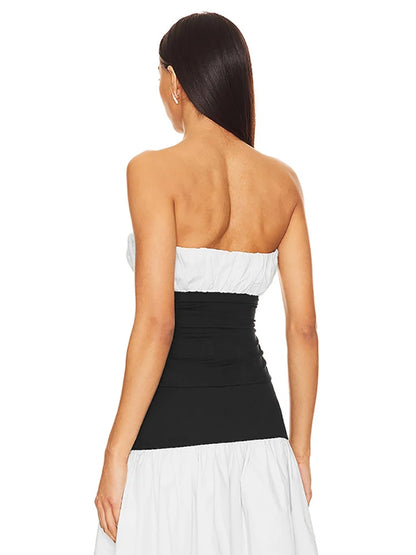 Bellazair White Strapless Backless Two-Piece Set