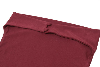 Red Satin Halter Neck Top