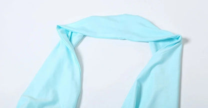 Side Split Halter Mini Dress with Knot Ribbon