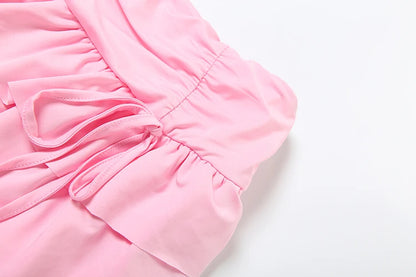Halter Swing Collar Tank Top & Tiered Skirt Set