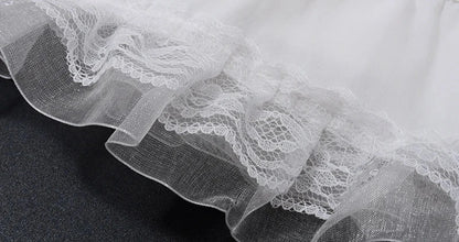 Lace Patchwork Tank Top & Low-Waist Drawstring Skirt Set