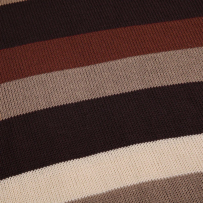Retro V-neck Striped Loose Pullover Sweater