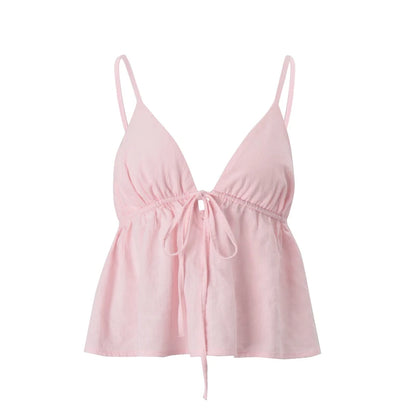 Off Shoulder V-Neck Backless Top
