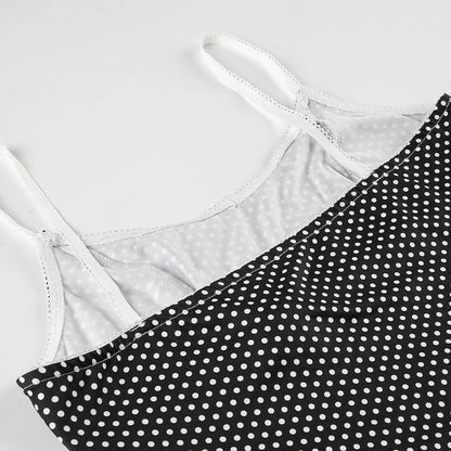 Polka Dot Bow Tie Camisole & Low Rise Shorts Set