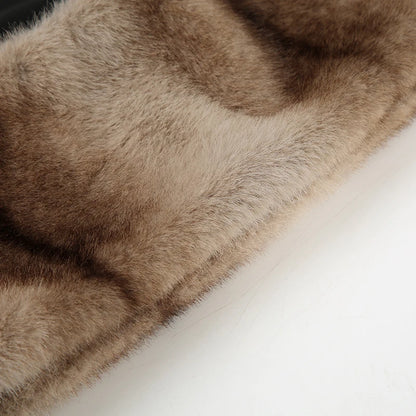 Furry Backless Strapless Mini Skirt Set