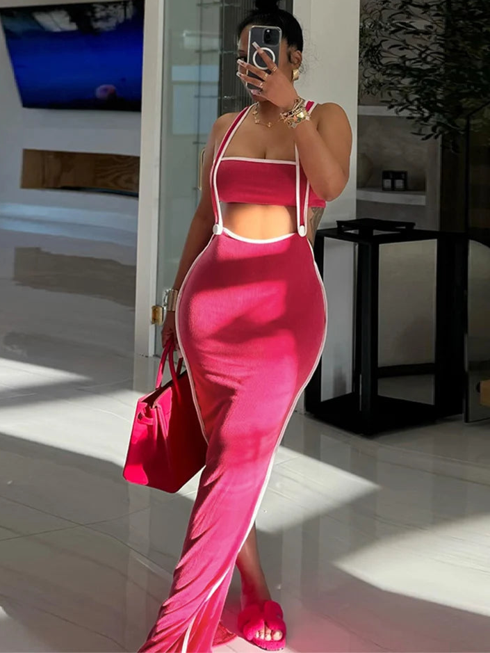 Slim Sleeveless Two Piece Set