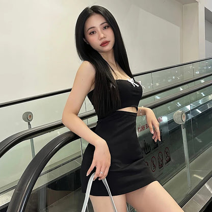 Black A-Line Mini Dress
