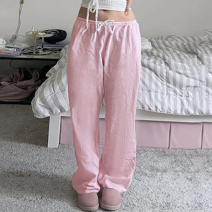 Loose Pink Retro Sweatpants Joggers