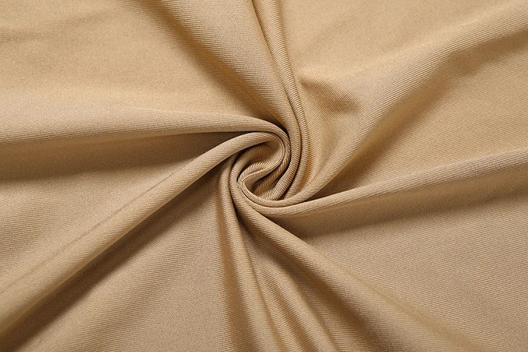Khaki Ruched Strapless Top