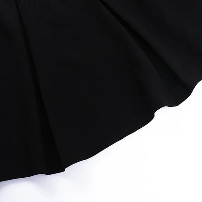 Chic Pearl Long Sleeve High Waist Mini Dress