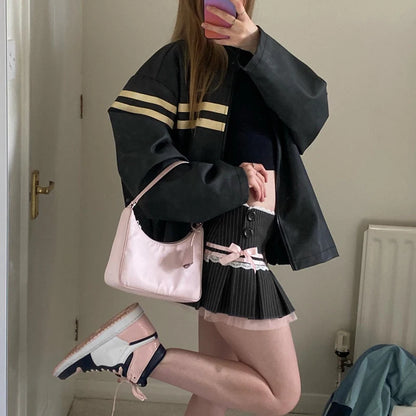 Black High-Waist Mini Skirt